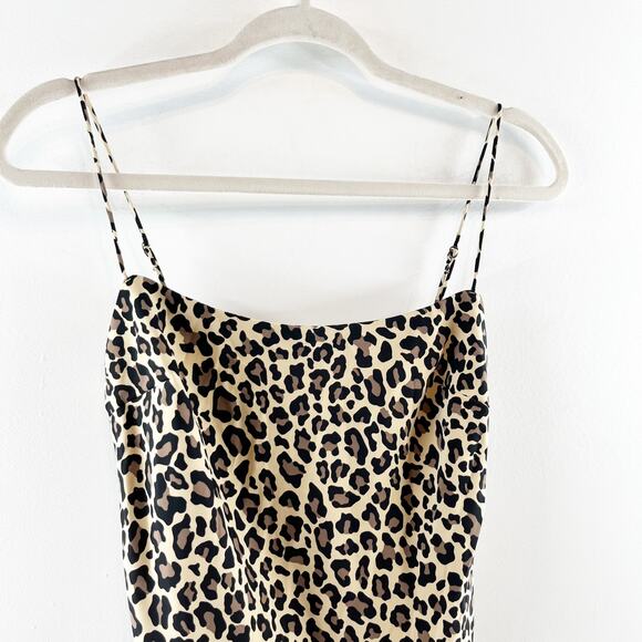 Abercrombie & Fitch The Julia Slip Midi Dress Leopard XS - Picture 6 of 11